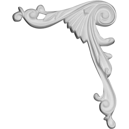 Ekena Millwork 4 3/4"W x 5 7/8"H x 7/8"P Loera Scroll Onlay, Right ONL05X06X01LO-R